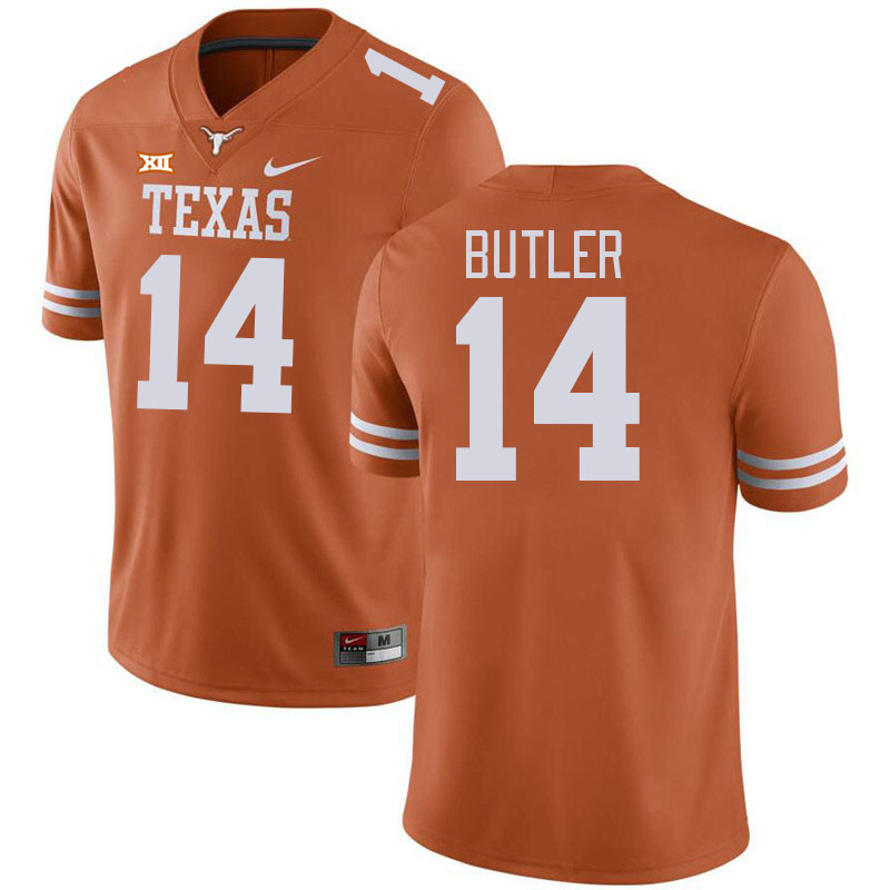 Men #14 Aaron Butler Texas Longhorns College Football Jerseys Stitched-Orange